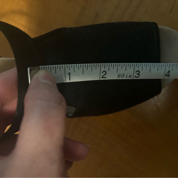 Abella Womens Shoes Hydra Strappy Black Suede Casual Wedge Heels Size 6.5 - Picture 8 of 10